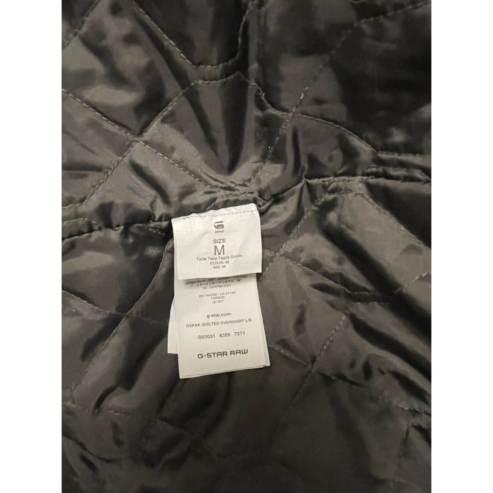 G-Star‎ Raw Ospak Quilted Overshirt Camo Military Jacket Grey Mens Size M - Picture 7 of 10